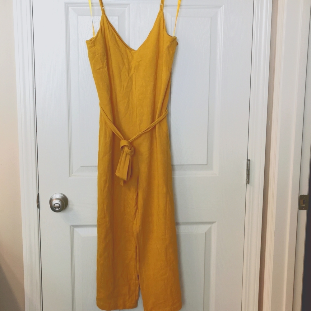 Linen Blend Women's Jumpsuit Large